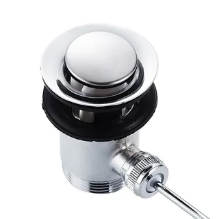 Bonde tirette lavabo chromé miroir trop plein levier tige fendue inox…