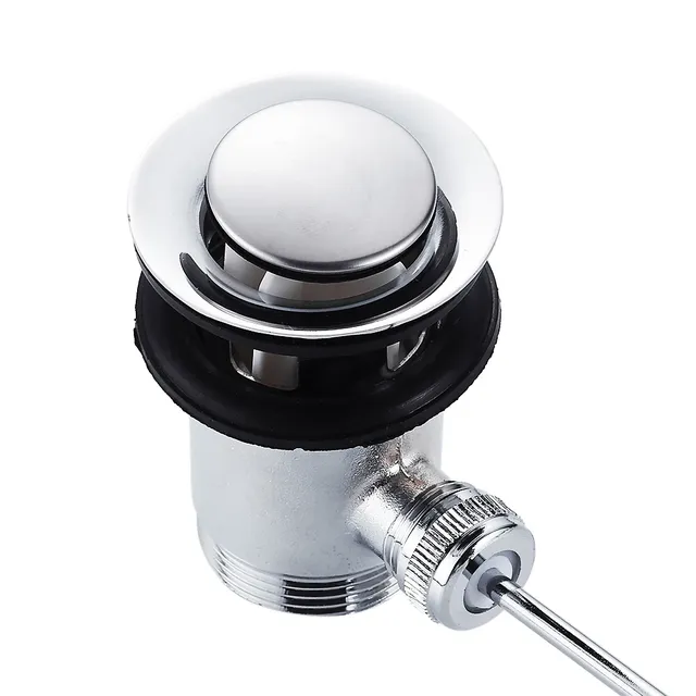 Bonde tirette lavabo chromé miroir trop plein levier…