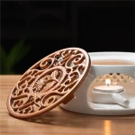 2X théière support plus chaud Base chauffe-thé Base isolante thé café chauffe-eau bougie chauffage Base Holder-AT64