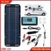 Kit de panneau solaire étanche portable, chargeur de fil solaire, chargeur de batterie 62, 12V, 30W, IP65, monocBN