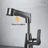 Robinet de salle de bain extractible noir/argent/blanc – vue 3