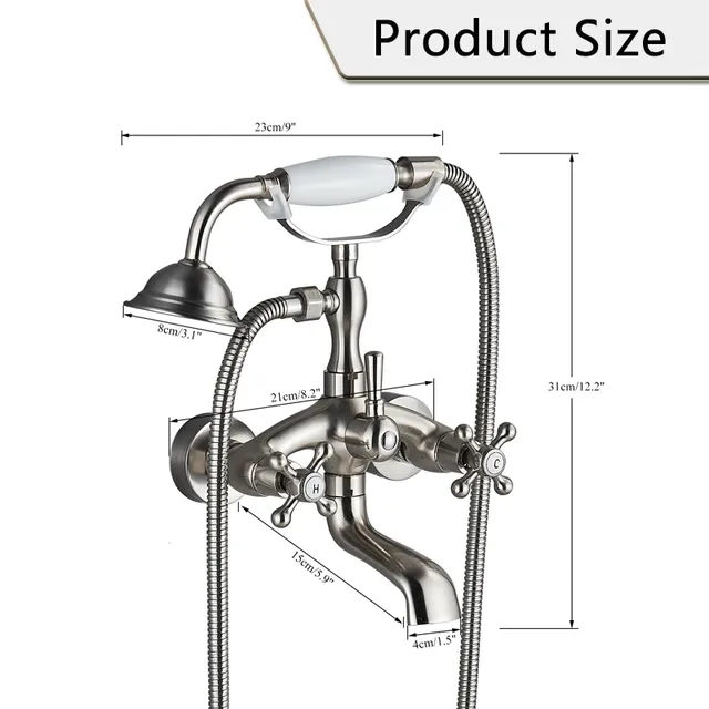 Kendesia-Robinet de douche avec douchette à main – vue 5
