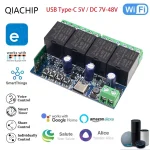 Commutateur Wifi intelligent 4CH, Module de relais intelligent, DC 5V 12V 24V 48V, minuterie de commutateur sans fil, télécommande de téléphone pour EWeLink Google Home