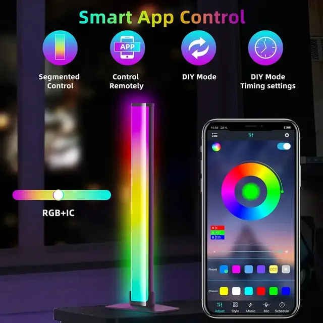 USB RGB LED barres lumineuses intelligente RGB capteur… – vue 3