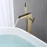 Mitigeur colonne baignoire îlot laiton massif or brossé… – vue 4