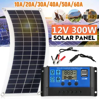 Panneau solaire 300W 12-18V avec contrôleur 10A-60A
