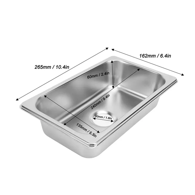 Lavabo en acier inoxydable longue durée – vue 4