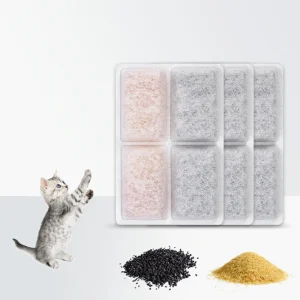 Cartouche filtrante pour distributeur d&rsquo;eau pour chat, filtre à charbon actif de remplacement pour animaux de compagnie, système de Filtration Multiple pour accessoire de soins pour animaux de compagnie