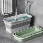 Seau à vadrouille rectangulaire pliable, grand baril à linge peu encombrant, lavabo pliable Portable pour voyage