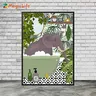 Affiches d'animaux de dessin animé dans la baignoire – vue 4