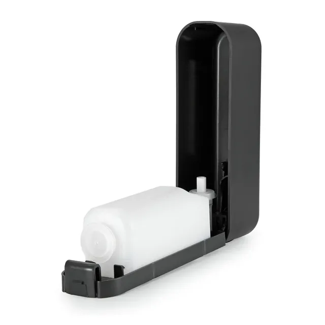 Distributeur savon mural ABS 300ml blanc noir compact… – vue 3
