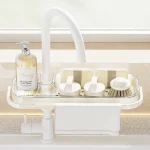 Égouttoir d&rsquo;évier de cuisine, support multifonctionnel pour torchons de cuisine, support de rangement pour robinet à poinçonnage gratuit, égouttoir d&rsquo;évier de cuisine Orga