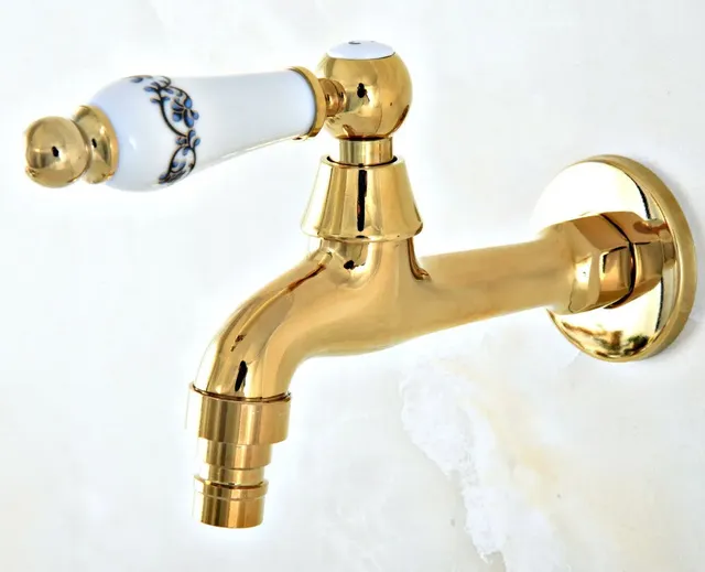Robinet d'extérieur de luxe en laiton doré – vue 5