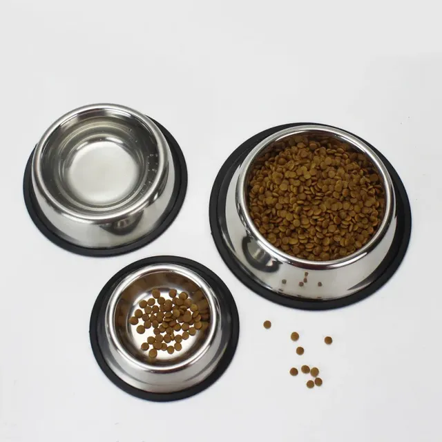 Double bol en acier inoxydable pour animaux de compagnie – vue 5
