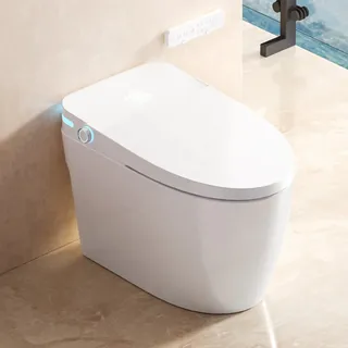 Toilette intelligente veilleuse capteur pied chasse eau bol céramique…