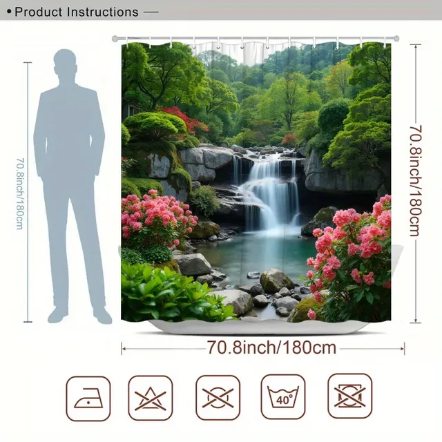 Rideau de douche de jardin cascade – vue 3