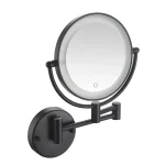 Miroir de maquillage de salle de bains de 8 pouces, miroir télescopique rotatif pliant, grossissant double face, miroir de beauté suspendu au mur X3/X5/X10