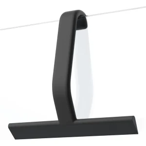 Raclette de douche pour portes en verre, en silicone tout une pièce avec crochet intégré pour une suspension et une nettoyage faciles Raclette de douche pour portes en verre, en silicone tout une pièce avec crochet intégré pour une suspension et une nettoyage faciles