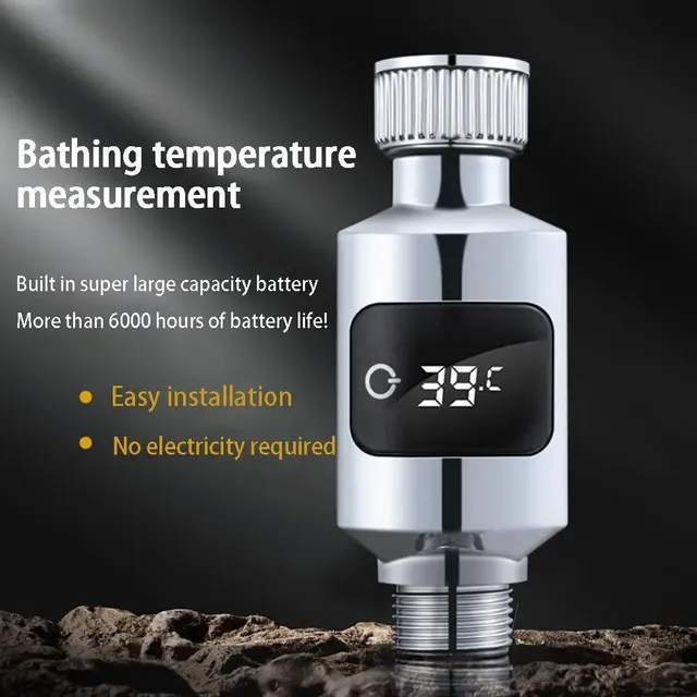 Pyromètre de douche numérique LED