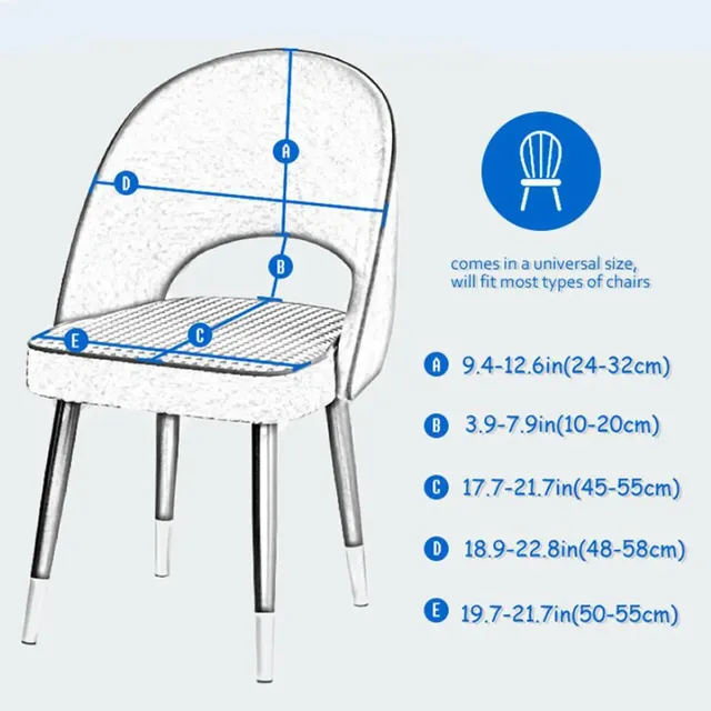 Housse chaise dossier creux incurvé jacquard polyester… – vue 6