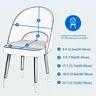 Housse chaise dossier creux incurvé jacquard polyester… – vue 6