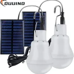 Ampoule solaire LED étanche portable, lumière du soleil d&rsquo;urgence, chargeur USB, maison injuste, extérieur, 5V, 62 lampes