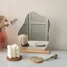 Miroir de maquillage irrégulier en bois – vue 2