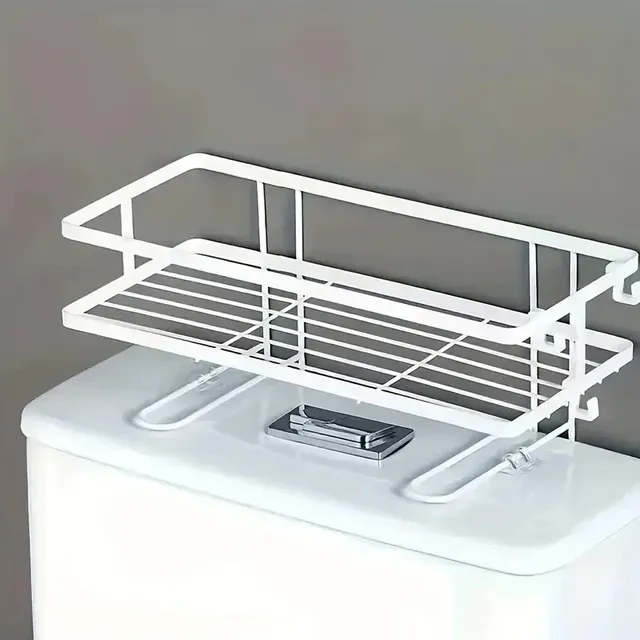 Étagère rangement salle bain toilettes compacte blanche… – vue 5