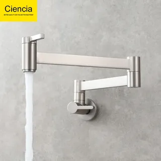 Robinet mural pliable articulé double bras rotatif bec orientable inox…