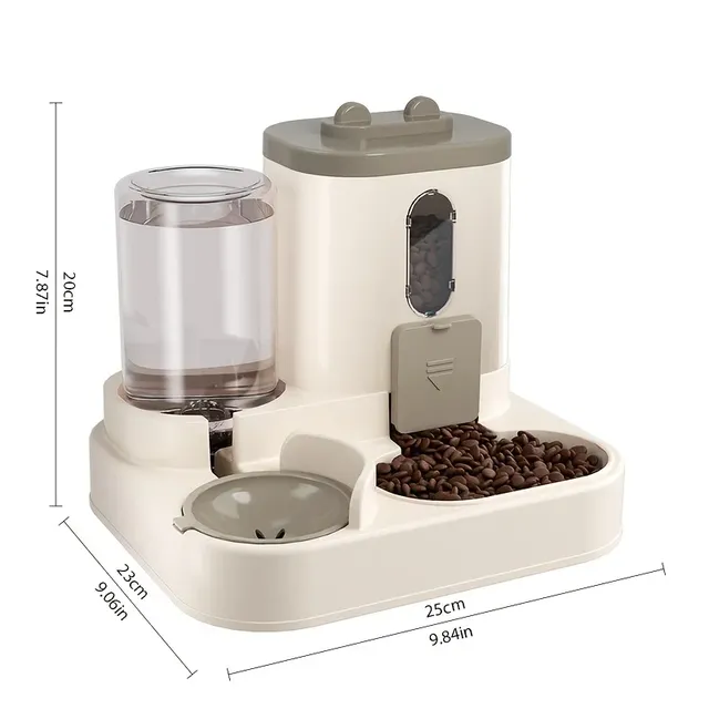 Distributeur d'eau et de nourriture pour chat 2 en 1 – vue 2