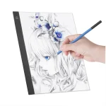 Panneau lumineux LED A3 pour tablette graphique, tablette numérique, tableau de copie avec 3 niveaux de luminosité variable pour lutter contre le dessin, copie