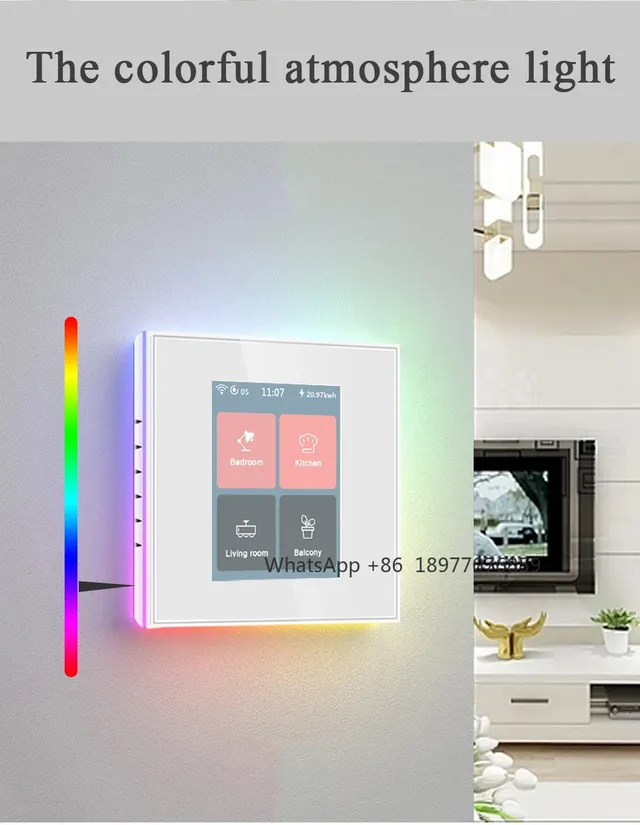 Panneau d'écran tactile LCD commutateur intelligent 4… – vue 4