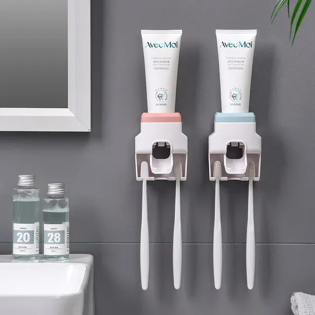 Distributeur automatique dentifrice mural porte brosses…