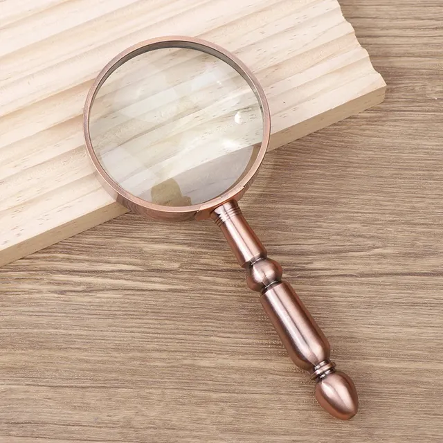 Loupe lecture rétro métal bronze grossissement vingt… – vue 3