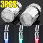 Buse de robinet de douche à LED sensible à la température, kit d&rsquo;économie d&rsquo;eau, 3 couleurs
