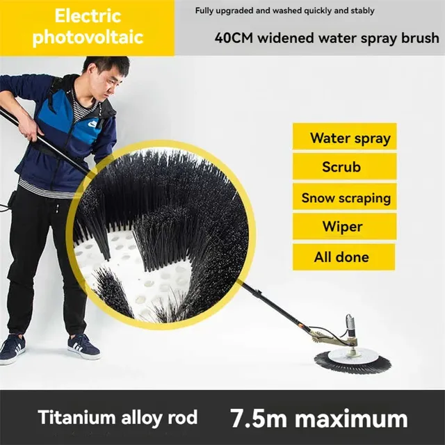 Brosse de nettoyage de panneaux solaires – vue 4