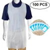 Tabliers de cuisine jetables en plastique, 100 pièces, imperméables, emballage individuellement, robes pour hommes et femmes, accessoire de Protection de cuisine Tabliers de cuisine jetables en plastique, 100 pièces, imperméables, emballage individuellement, robes pour hommes et femmes, accessoire de Protection de cuisine
