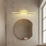 Phares de miroir LED modernes avec lignes simples, lampes murales pour chambres à coucher intérieures, salons, cuisines, salles de bains, luminaires