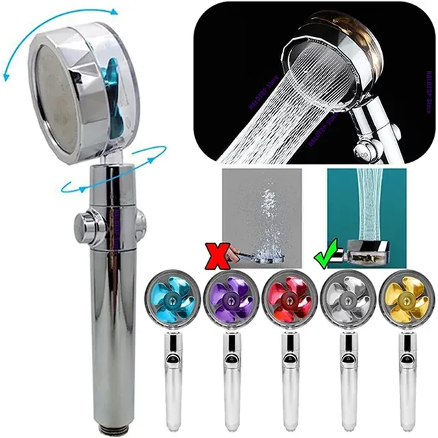 Pommeau de douche à hélice turbo haute pression avec…
