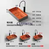 Lavabo en céramique gris mat – vue 3