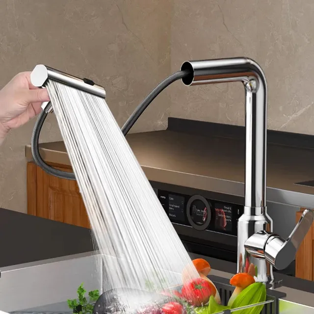 Robinet de cuisine extractible en acier inoxydable – vue 2