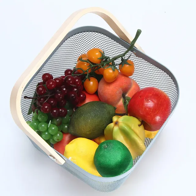 Panier maillé métallique rectangulaire aéré bord rigide… – vue 3