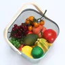 Panier maillé métallique rectangulaire aéré bord rigide… – vue 3