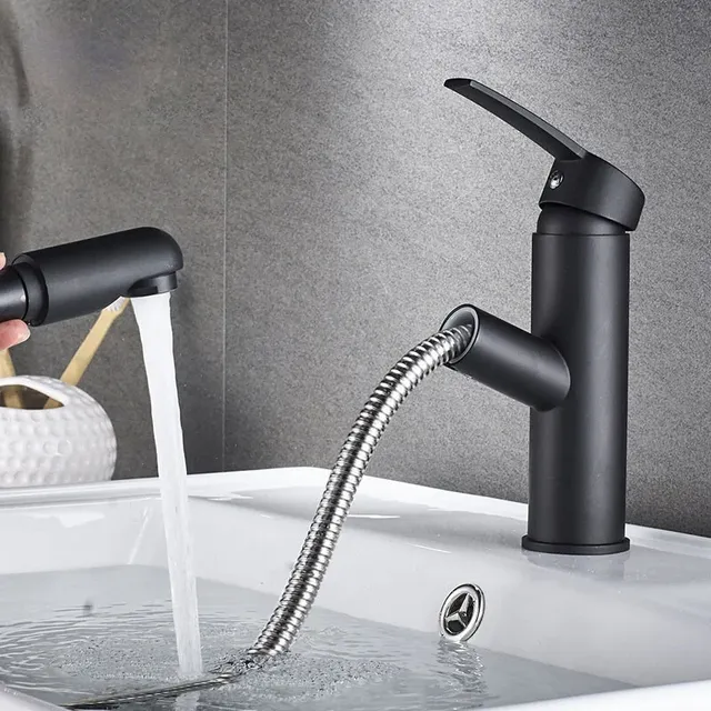 Robinet de lavabo de salle de bains extractible à… – vue 4