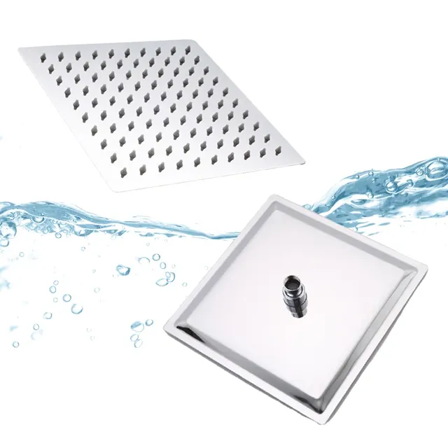 Pommeau de douche à effet pluie carré en acier inoxydable – vue 5