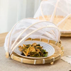 Mir en bambou anti-buée pour légumes et fruits, filet de rangement, pelle à poussière, supports, accessoires de cuisine