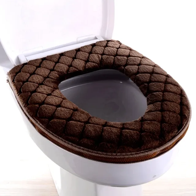 Housse siège toilette rembourrée velours microfibre… – vue 2