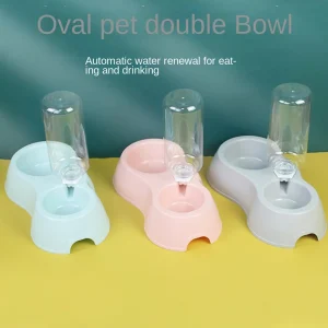 Bol pour chat, manger et eau potable pour chat, Double bol tout-en-un pour animaux de compagnie, anti-choc, recharge d’eau automatique, bol pour animaux de compagnie Bol pour chat, manger et eau potable pour chat, Double bol tout-en-un pour animaux de compagnie, anti-choc, recharge d’eau automatique, bol pour animaux de compagnie