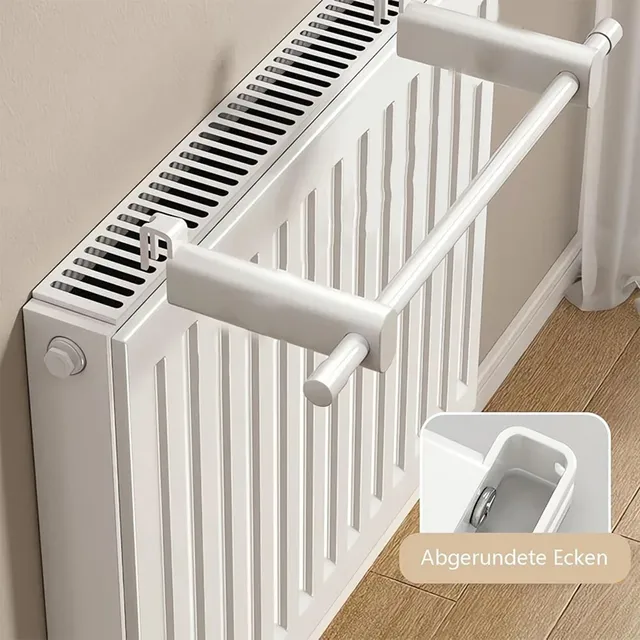 Porte serviettes chauffant 30cm acier carbone ABS blanc…