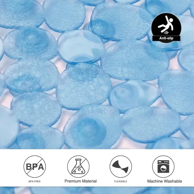 Tapis de baignoire avec ventouses et trous de vidange – vue 4